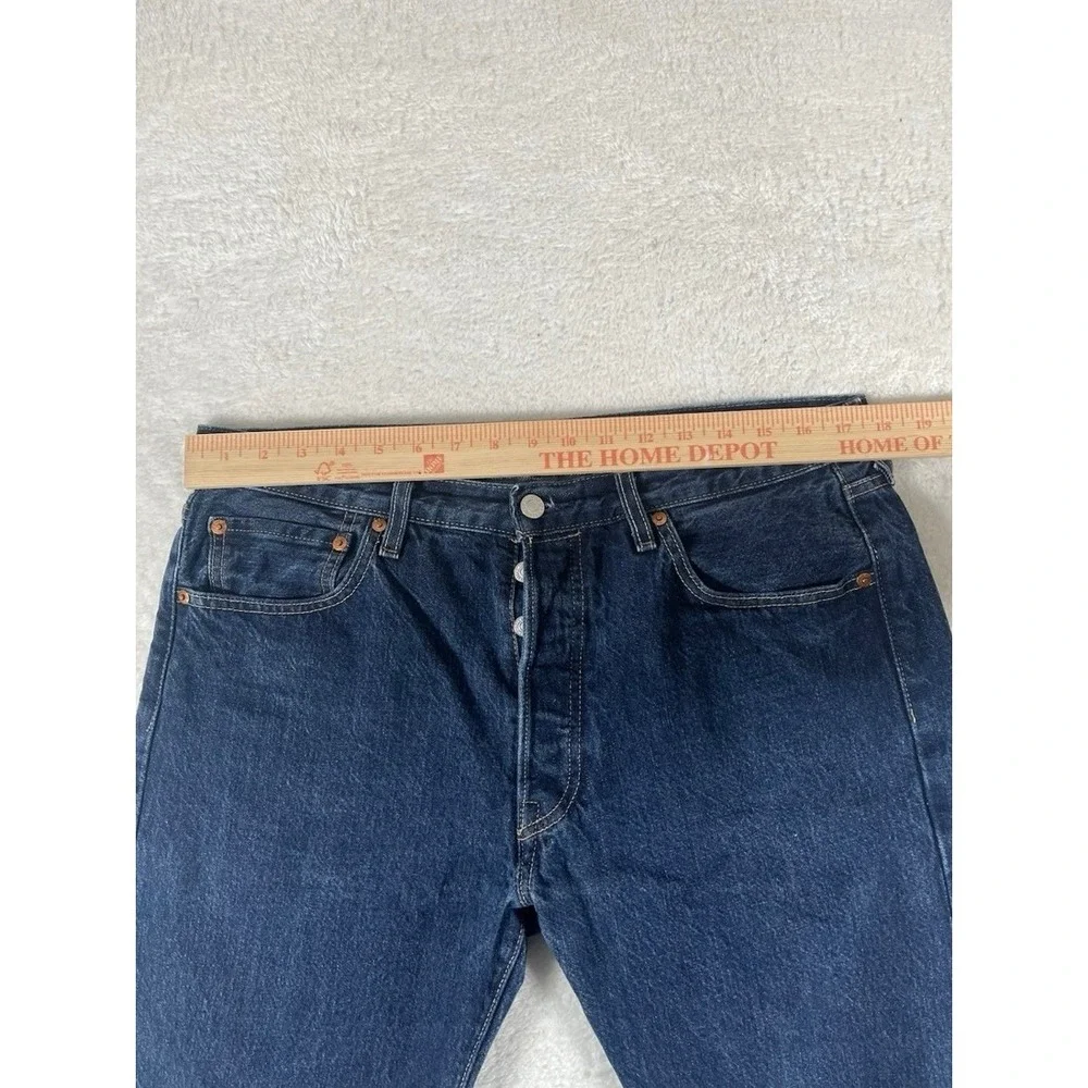 Levi's 501 Premium‎ Dark Wash Denim Jeans Men's Sz 34x29 (36x29) Button Fly USA